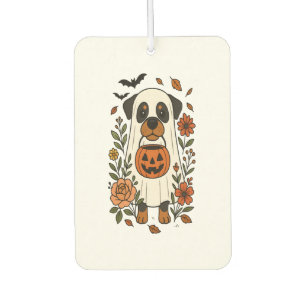 Halloween Rottweiler with Flowers Air Freshener