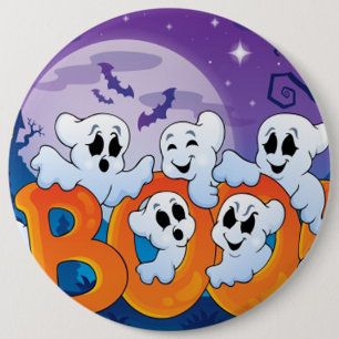 Halloween Round Button/Cute Ghost 6 Inch Round Button