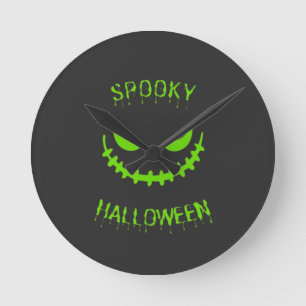 Halloween Round Clock
