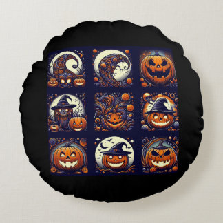 Halloween Round Pillow