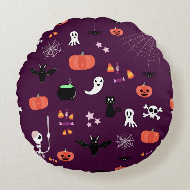 Halloween Round Pillow (Front)