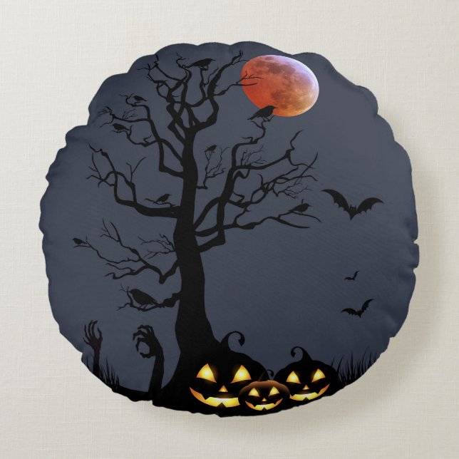 Halloween Round Pillow (Front)