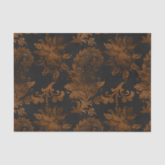 Halloween Royal Floral Damask Tissue Paper (Front)