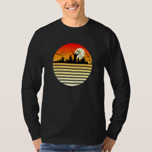 Halloween Runner During Zombie Apocalypse On Vinta T-Shirt