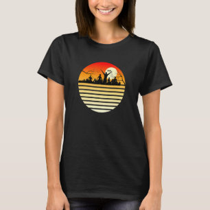 Halloween Runner During Zombie Apocalypse On Vinta T-Shirt