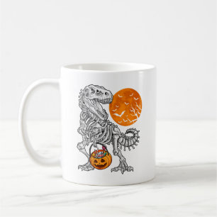 Halloween s for Boys Kids Dinosaur Skeleton T rex Coffee Mug