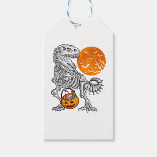 Halloween s for Boys Kids Dinosaur Skeleton T rex Gift Tags