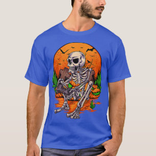 Halloween s For Boys Kids Men Skeleton Gaming Game T-Shirt