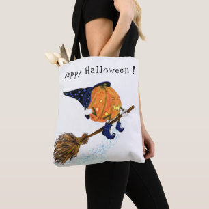 Halloween Sac fourre-tout Sorcière Citrouille Vola