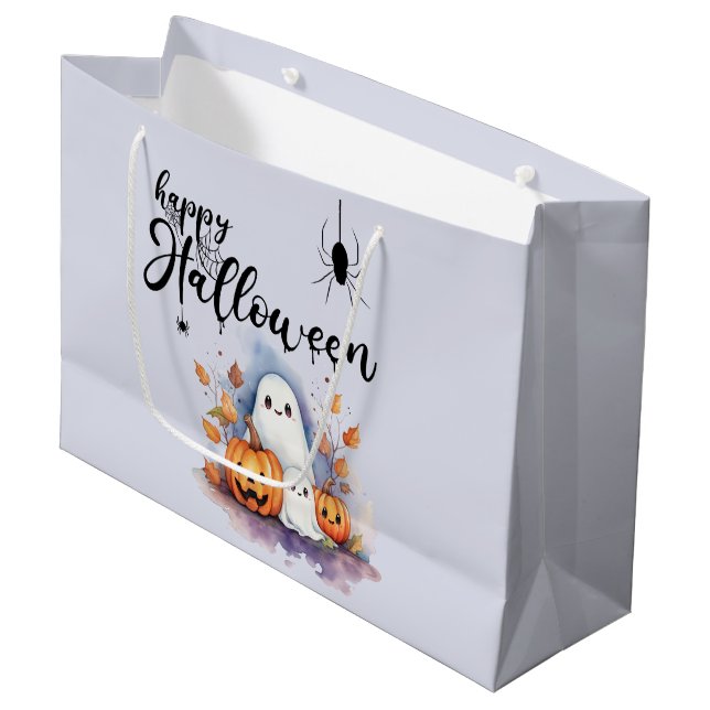 Halloween Sac ou sac de traitement grand (Devant Angle)