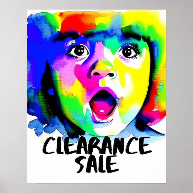 Halloween Sale Sign, Retail Boutique Sale Poster (Front)