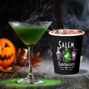Halloween Salem Apothecary Potions Tonics Elixirs Paper Cups
