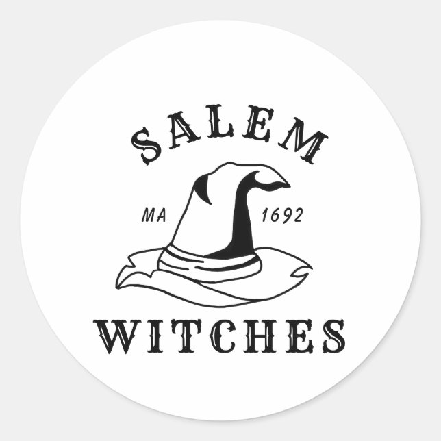 Halloween, Salem Witches Classic Round Sticker (Front)
