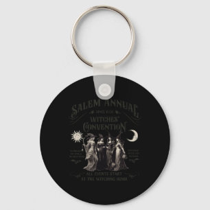 Halloween Salem Witches Convention Witch Party Sin Keychain