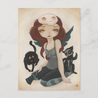 Halloween Samhain goth fairy shirt Tricks and Trea Postcard