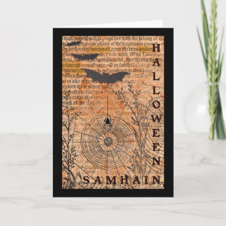 Halloween Samhain Spider Webs Card