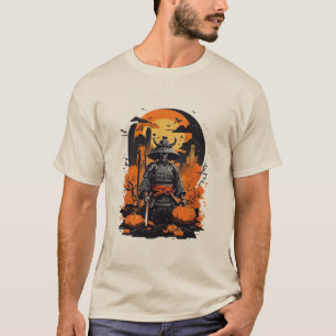 Halloween Samurai   Anime Warrior T-Shirt