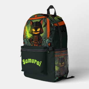 Halloween Samurai Warrior – Creepy Japanese Spooky Printed Backpack