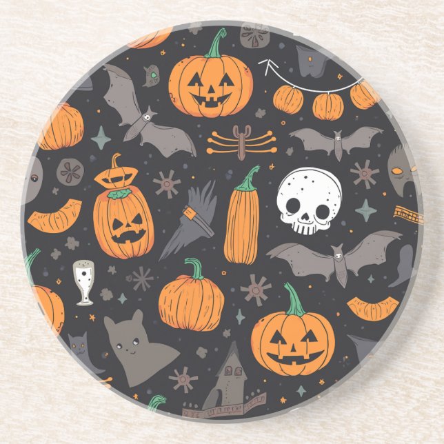 Halloween Sandstone Coasters (Front)