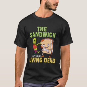 Halloween Sandwich Zombie Sandwich Spooky Food Pun T-Shirt