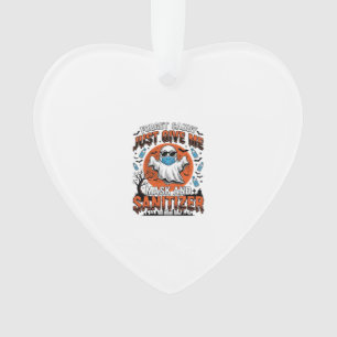 Halloween Sanitizer Funny Ghost Mask Candy_1 Ornament