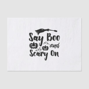Halloween Say Boo And Scary On Birthday Tissue Paper