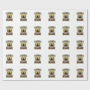 Halloween Scare Everyone Entitled Spooky Vintage_1 Wrapping Paper
