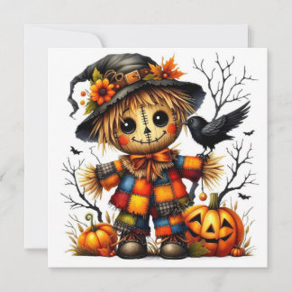 Halloween scarecrow card