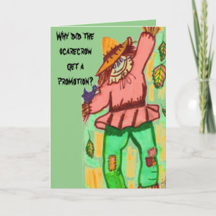 HALLOWEEN SCARECROW JOKE card