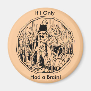 Halloween Scarecrow No Brain Magnet