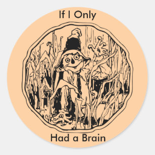 Halloween Scarecrow No Brain Sticker