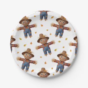HALLOWEEN SCARECROW PAPER PLATE