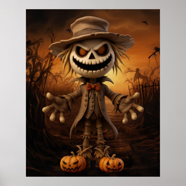 Halloween Scarecrow Poster (Front)