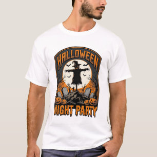 Halloween Scarecrow Shirt Vintage Graveyard Party_