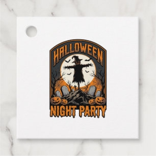 Halloween Scarecrow Shirt Vintage Graveyard Party_ Favour Tags