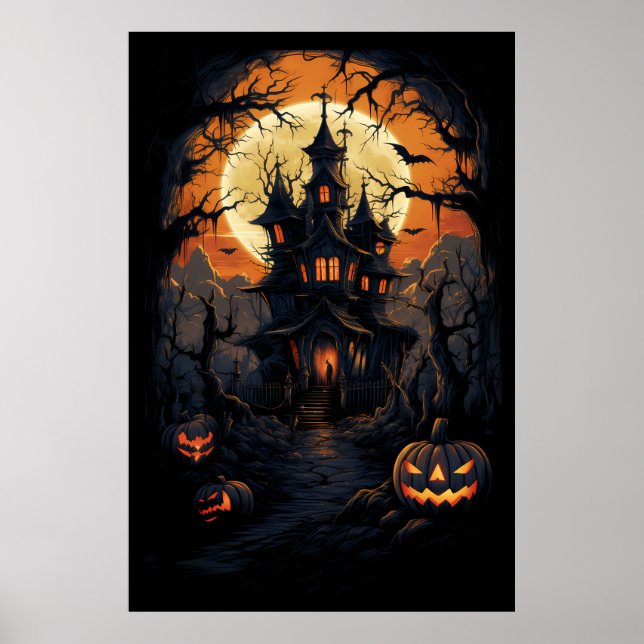 Halloween Scarecrow's Haunting Castle Poster (Front)