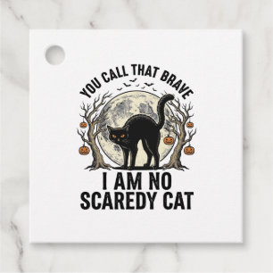 Halloween Scaredy Cat Vintage Engraving Shirt Desi Favour Tags