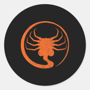 Halloween Scary Alien Facehugger Horror Pumpkin La Classic Round Sticker