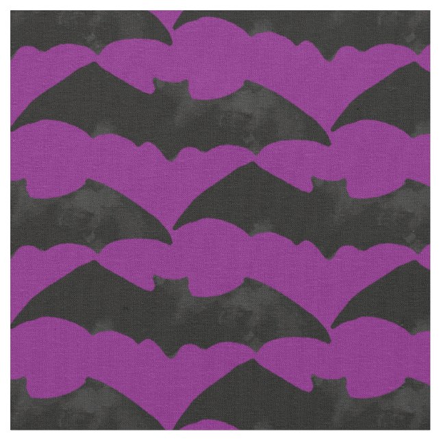 Halloween Scary Bat Pattern Fabric (Close Up)