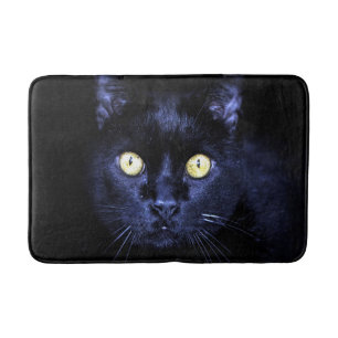 Halloween Scary Black Cat Horror Dark Night Bath Mat