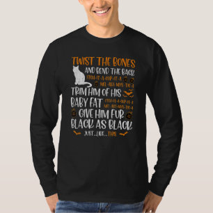 Halloween Scary Black Cat Jackolantern Witches Wom T-Shirt