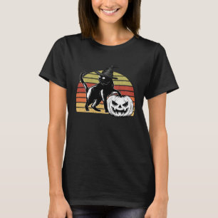 Halloween Scary Black Cat Witch Hat Pumpkin JackOL T-Shirt