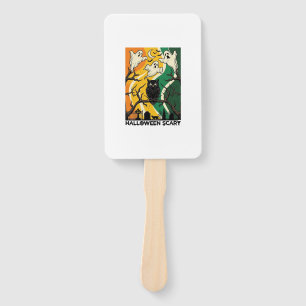 Halloween Scary Black Owl Ghosts Graveyard_1 Hand Fan