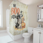 Halloween Scary Boo Dogs Crew Orange Pumpkin<br><div class="desc">Halloween Scary Boo Dogs Crew Orange Pumpkin Shower Curtain. Unique,  beautiful,  stylish design. Easy to be personalized. Font style,  size and colours can be changed. Matching items are available.</div>