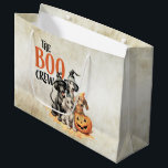 Halloween Scary Boo Dogs Crew Orange Pumpkin Large Gift Bag<br><div class="desc">Halloween Scary Boo Dogs Crew Orange Pumpkin Large Gift Bag. Unique,  beautiful,  stylish design. Easy to be personalized. Font style,  size and colours can be changed. Matching items are available.</div>