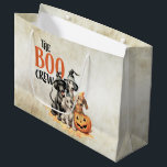 Halloween Scary Boo Dogs Crew Orange Pumpkin Large Gift Bag<br><div class="desc">Halloween Scary Boo Dogs Crew Orange Pumpkin Large Gift Bag. Unique,  beautiful,  stylish design. Easy to be personalized. Font style,  size and colours can be changed. Matching items are available.</div>