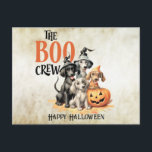 Halloween Scary Boo Dogs Crew Orange Pumpkin Postcard<br><div class="desc">Halloween Scary Boo Dogs Crew Orange Pumpkin Postcard. Unique,  beautiful,  stylish design. Easy to be personalized. Font style,  size and colours can be changed. Matching items are available.</div>