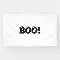 Halloween Scary Boo! eyeballs black white decor