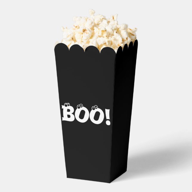 Halloween Scary Boo! eyeballs black white treats Favor Box (Popped)