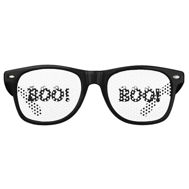 Halloween Scary Boo! eyeballs funny costume Retro Sunglasses (Front)